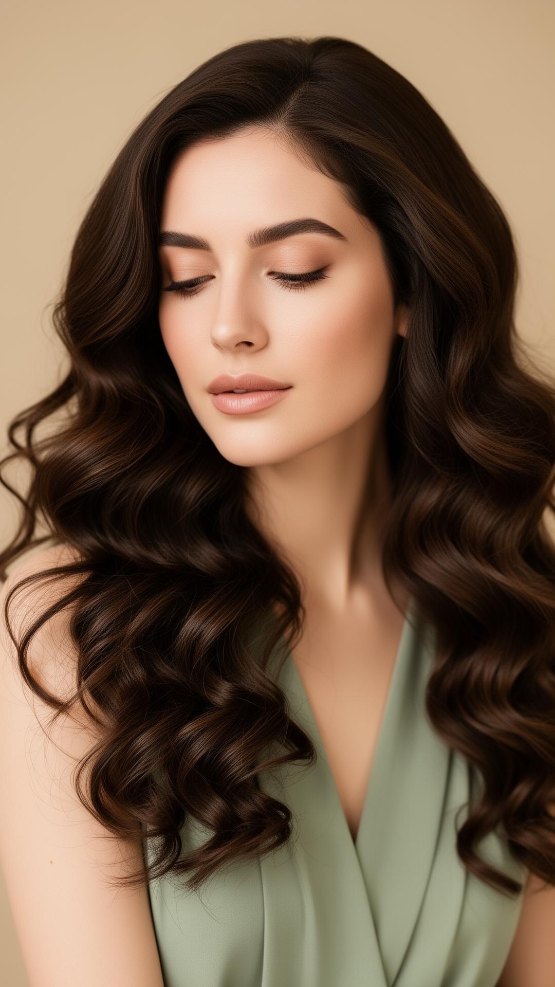 Bejona Natural Hair Studio – Frau mit dunklen, gepflegten Wellen
